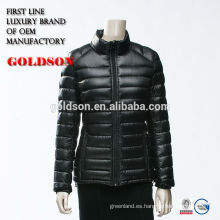 Nuevo peso ligero de la llegada abajo de la chaqueta ODM China Shaoxing Goldson manufactory